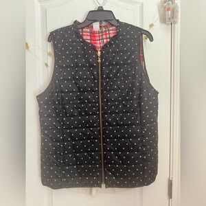 Rafaella Black Polka Dot Vest